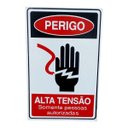 Ver imagem 2 de Kit 2 Placa de Sinalização Perigo Alta Tensão 20 X 30 Cm