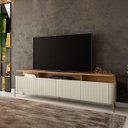 Ver imagem 1 de Rack Sala 4 Portas Brise Mdf L220 X A65cm
