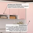 Ver imagem 4 de Quarto Modulado Casal de Canto com Guarda-roupas Maleiro e Cabeceira Alpes Master Luciane Móveis