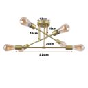 Ver imagem 6 de Lustre Sputnik Candelabro 6 Lampadas E27 Luminaria Sala Recepçao Ambiente Residencial Comercial Ilum