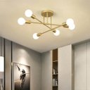 Ver imagem 2 de Lustre Sputnik Candelabro 6 Lampadas E27 Luminaria Sala Recepçao Ambiente Residencial Comercial Ilum