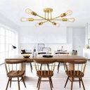 Ver imagem 4 de Lustre Sputnik Candelabro 6 Lampadas E27 Luminaria Sala Recepçao Ambiente Residencial Comercial Ilum