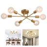 Lustre Sputnik Candelabro 6 Lampadas E27 Luminaria Sala Recepçao Ambiente Residencial Comercial Ilum - 1