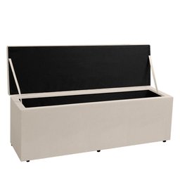 Kit Painel e Calçadeira Baú Solteiro 0,90m Roma Suede - Pallazio Cor Bege - 3