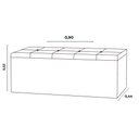 Ver imagem 5 de Kit Painel e Calçadeira Baú Solteiro 0,90m Roma Suede - Pallazio Cor Bege