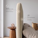 Ver imagem 6 de Cama Box Base King com Cabeceira Zaya 193x203 Flutuante Estilo Japonesa Linho Bege - Desk Design
