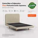 Ver imagem 4 de Cama Box Base King com Cabeceira Zaya 193x203 Flutuante Estilo Japonesa Linho Bege - Desk Design
