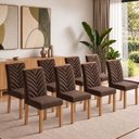 Ver imagem 1 de Conjunto 8 Cadeiras para Sala de Jantar Carol