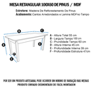 Ver imagem 2 de Kit Mesa Mdf 100x60 + 4 Cadeirinhas Infantil Resistente de Madeira Maciça Pinus Organizadora Jogo