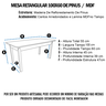 Kit Mesa Mdf 100x60 + 4 Cadeirinhas Infantil Resistente de Madeira Maciça Pinus Organizadora Jogo - 2