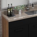 Ver imagem 7 de Balcão Gabinete de Pia Cozinha 150 cm 2 Portas e 2 Gavetas (Sem Tampo e Pia) Rustic/Preto Agata Madesa