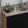 Balcão Gabinete de Pia Cozinha 150 cm 2 Portas e 2 Gavetas (Sem Tampo e Pia) Rustic/Preto Agata Madesa - 7