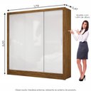 Ver imagem 6 de Guarda-Roupa Dubai Sem Espelho Freijó/Branco Carioca Móveis