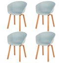 Ver imagem 1 de Kit 4 Cadeiras Toledo Anm8095f Anima Office Assento em Polipropileno Cinza Base Aço Simulando