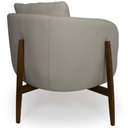 Ver imagem 6 de Kit 02 Poltronas Decorativa para Sala de Estar Base Madeira Ádila C06 Linho Bege B-442 - Lyam