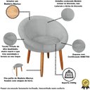 Ver imagem 2 de Poltrona Confortável Tecido Veludo com Estrutura Resistente Ideal para Recepção