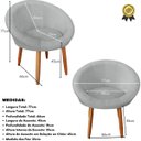 Ver imagem 3 de Poltrona Confortável Tecido Veludo com Estrutura Resistente Ideal para Recepção