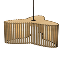 Ver imagem 3 de Luminária Pendente Trevo Modelo Ripado -:MDF CRU