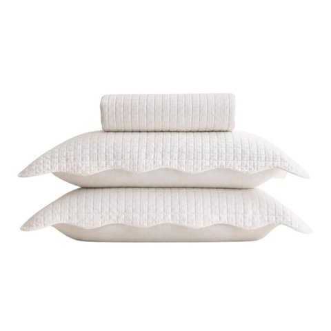 Colcha Matelassê Queen 2 Porta Travesseiros Brancos Quadrat Toque 180 Fios Lyor Cama Posta