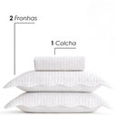 Ver imagem 5 de Colcha Matelassê Queen 2 Porta Travesseiros Brancos Quadrat Toque 180 Fios Lyor Cama Posta