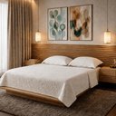 Ver imagem 6 de Colcha Matelassê Queen 2 Porta Travesseiros Brancos Quadrat Toque 180 Fios Lyor Cama Posta