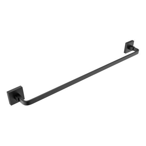 Toalheiro de Banho Preto Fosco Quadrado Barra Simples em Aço Inox