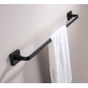 Ver imagem 4 de Toalheiro de Banho Preto Fosco Quadrado Barra Simples em Aço Inox