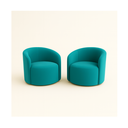 Ver imagem 1 de Kit 02 Poltronas Curva Orgânica Nature Gaia Suede - Montanaris Decor