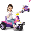 Ver imagem 1 de Carrinho de Passeio e Pedal para Bebe Calesita Velomoto Rosa