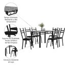 Ver imagem 5 de Conjunto de Mesa Sala de Jantar Leia com 6 Cadeiras Tubular Granito 1,40m Artefamol