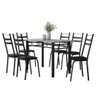 Conjunto de Mesa Sala de Jantar Leia com 6 Cadeiras Tubular Granito 1,40m Artefamol - 1