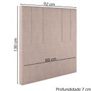 Ver imagem 4 de Cabeceira Solteiro 88 cm Madrid Veludo Rose Soon