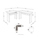 Ver imagem 3 de Mesa para Escritório em L 1 Gaveta Max