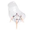 Kit Com 2 Cadeira Transparente Eiffel Eames Base Madeira Incolor 130PC - 2