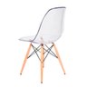 Kit Com 2 Cadeira Transparente Eiffel Eames Base Madeira Incolor 130PC - 3