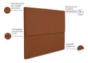Ver imagem 2 de Cabeceira Cama Box Orgânica Queen 160cm Luna Suede C/frame Terracota