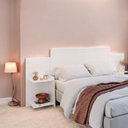 Ver imagem 4 de Cabeceira Ajustavel Solteiro, Casal e Queen C/ Prateleiras Branco