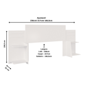 Ver imagem 6 de Cabeceira Ajustavel Solteiro, Casal e Queen C/ Prateleiras Branco