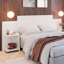 Ver imagem 5 de Cabeceira Ajustavel Solteiro, Casal e Queen C/ Prateleiras Branco