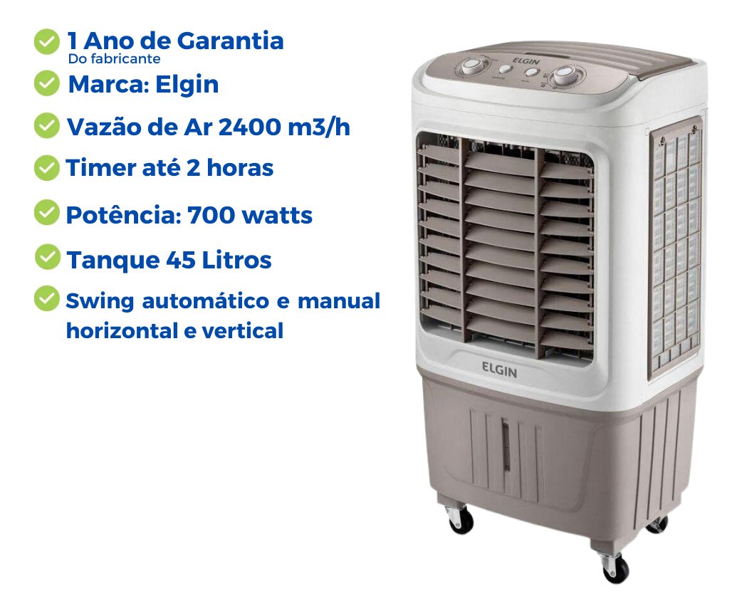 Climatizador Ar Ventilador Comercial 45l Grande Industrial - 5