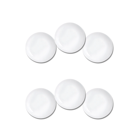 Jogo de Prato Sobremesa 19cm Branco - Arcoroc Diwali (6 Peças)