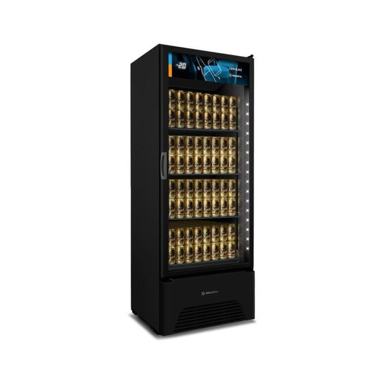 Cervejeira Expositor Vertical 220v Porta de Vidro Vn50ah Optima All Black 513/576 Litros - Metalfrio