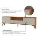 Ver imagem 2 de Conjunto Painel e Rack Vertex 237cm MDF Mavaular Móveis