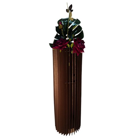 Vaso de Chão Decorativo Grande Torre -:preto/60x20cm