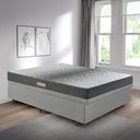Ver imagem 7 de Cama Baú Casal 138x188 Courino Linho Cinza com Dual Firm Espuma Ecoflex