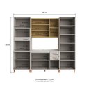 Ver imagem 4 de Cozinha Modulada Completa 100% MDF Valência Cinza e Amadeirado Claro 260x230cm Casamia