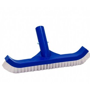 Escova Curva Mini para Limpeza de Piscina Brustec com Cerdas de Nylon para Piscinas de Fibra e Vinil