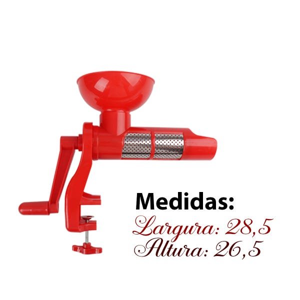 Conjunto 6 Moedor Manual Molho de Tomate Caseiro Ideal Pizza - 5