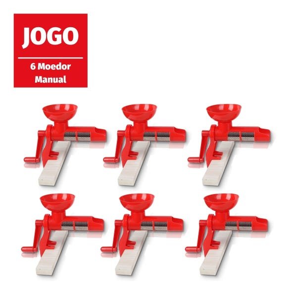 Conjunto 6 Moedor Manual Molho de Tomate Caseiro Ideal Pizza - 1