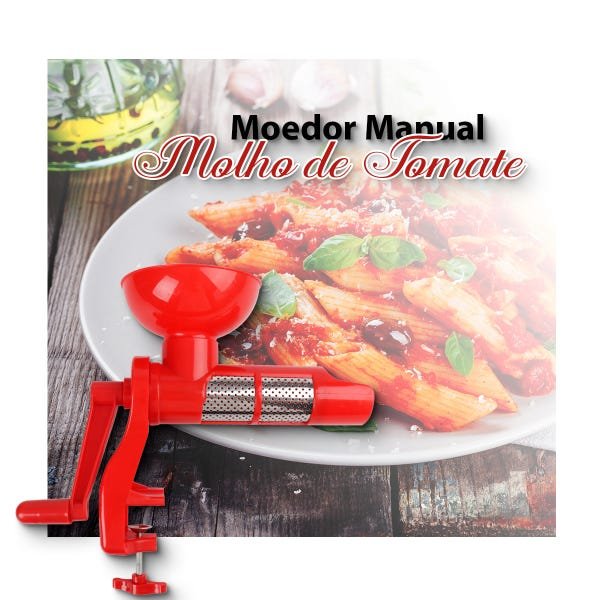 Conjunto 6 Moedor Manual Molho de Tomate Caseiro Ideal Pizza - 2